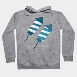 Fireworks rocket icon in flat design Hoodie